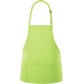 F10 Designer Orange Bib Apron W/ 3 Pockets & Slider Adjustment